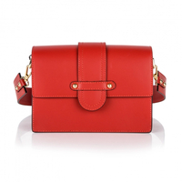 Сумка клатч на клапані хлястик - червоний